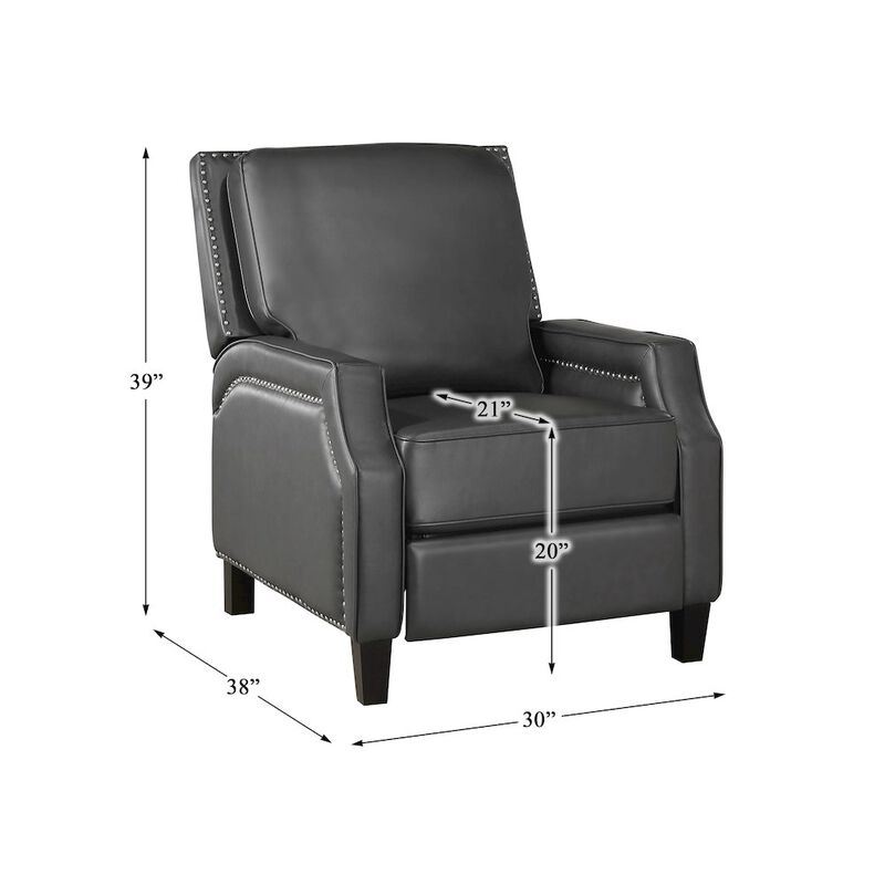 Lexicon Berenson Faux Leather Push Back Recliner