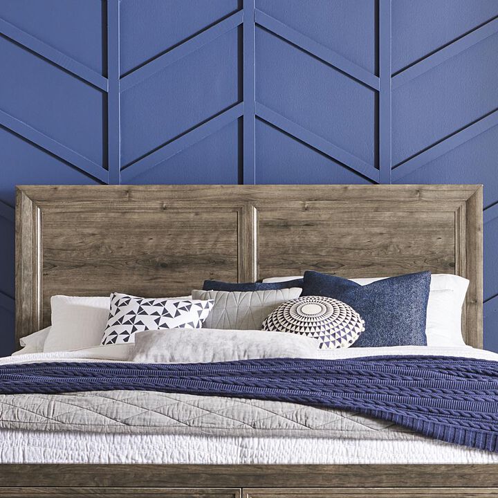 Liberty Furniture Ridgecrest Queen Panel Headboard in Cobblestone
