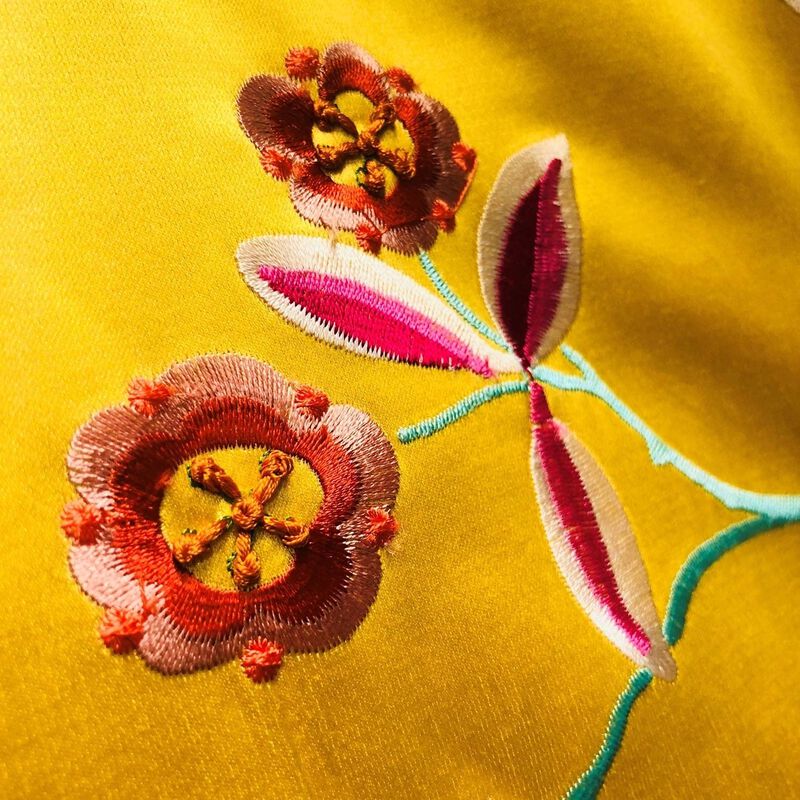 Plutus Brands Heavenly Peonies Yellow Floral Luxury Throw Pillow image number 2