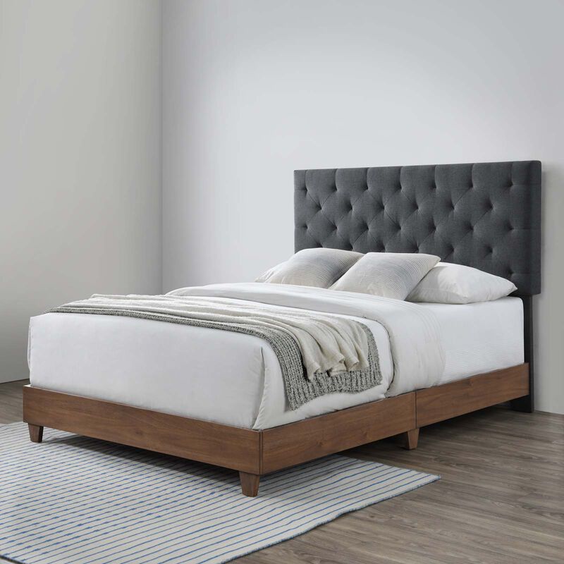 Modway - Rhiannon Diamond Tufted Upholstered Fabric Queen Bed image number 3
