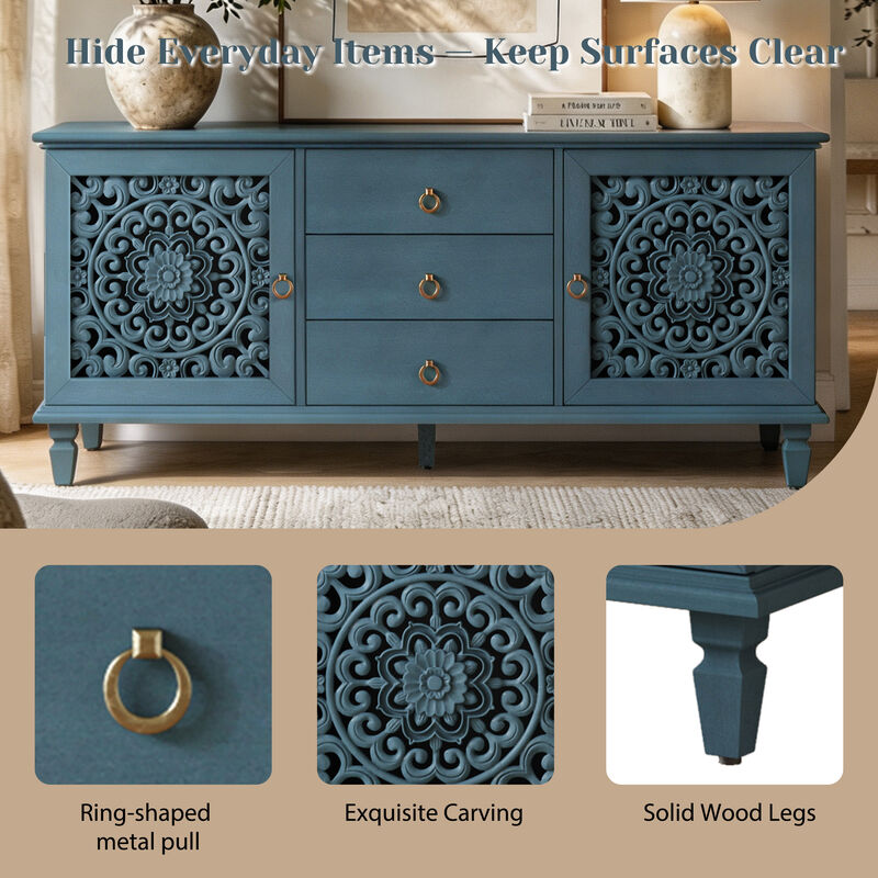 Zuggor Retro TV Stand Sideboard image number 5