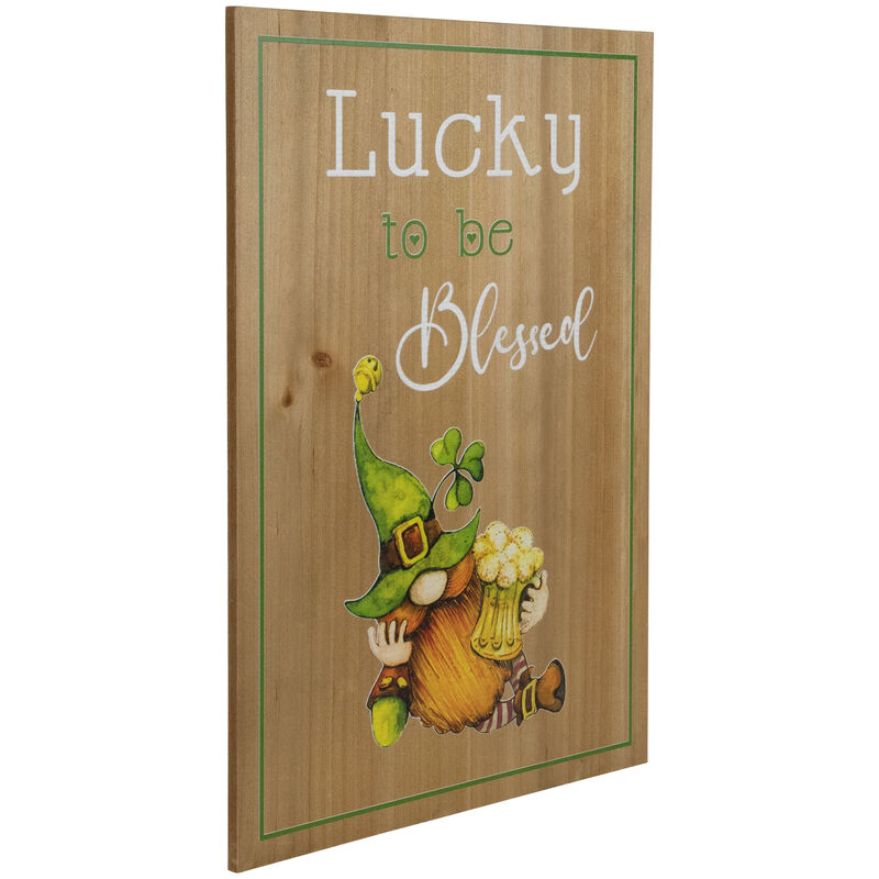 Lucky to be Blessed St. Patricks Day Wooden Wall Sign - 18.5"