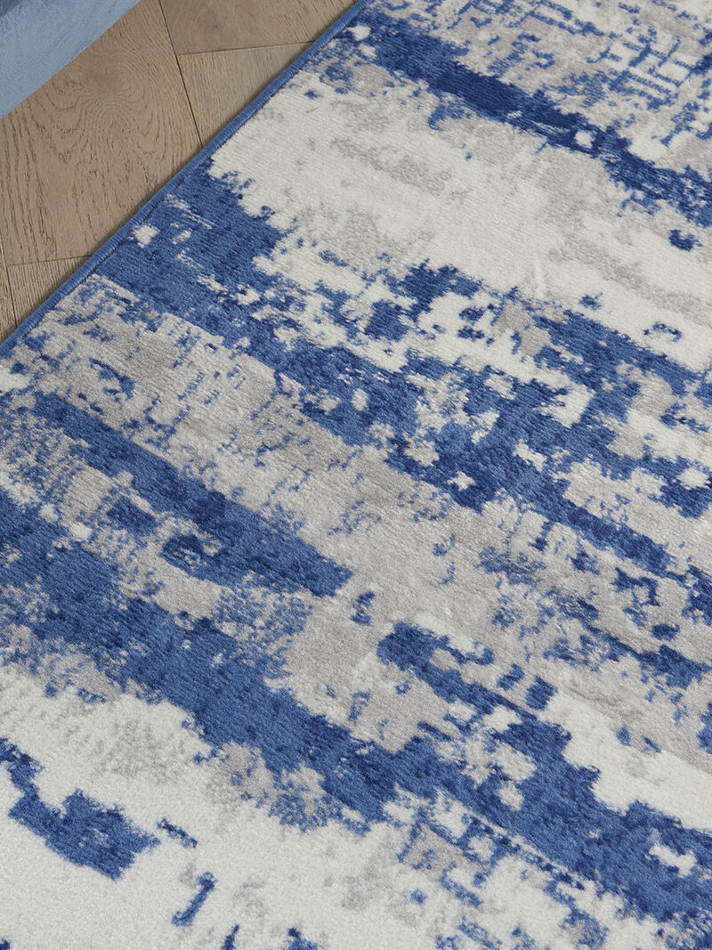 Whimsicle WHS06 Ivory/Navy 5' x 7' Rug