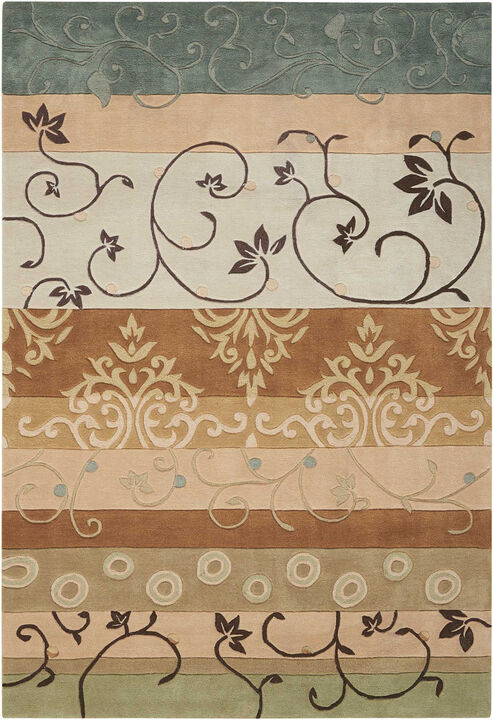 HomeRoots Floral Vines Area Rug
