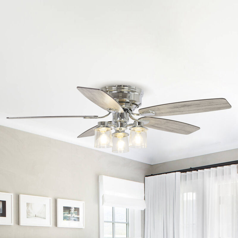 52" Modern 5-Blade Ceiling Fan with Remote Control