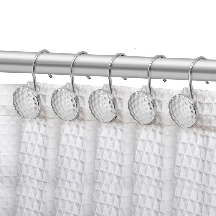 Utopia Alley Rust-Resistant Metal Shower Curtain Hooks, Shower Hooks Hangers for Bathroom, Kitchen Utensils, Curtains, Clothing, Towels etc - Set of 12