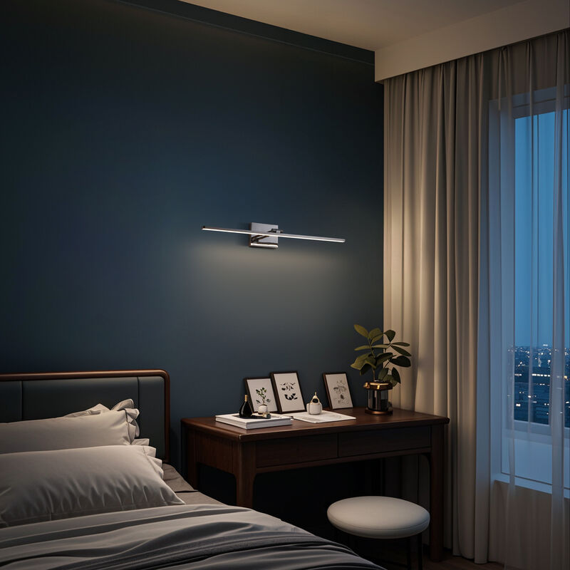 Santino 28" Modern Minimalist Swivel Integrated Dimmable LED Rechargeable Picture Light with Touch Sensor