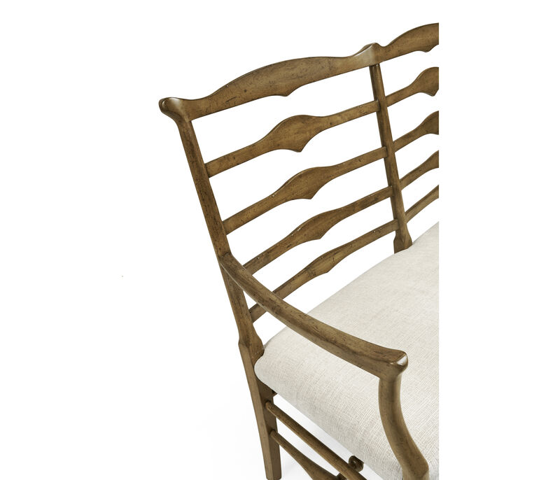 Medium Driftwood Ladderback Bench