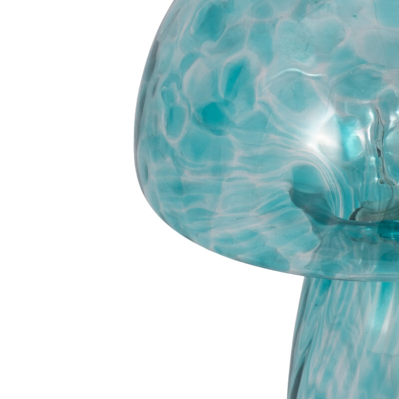 11" Spotted Mushroom Lamp, Seafoam image number 3