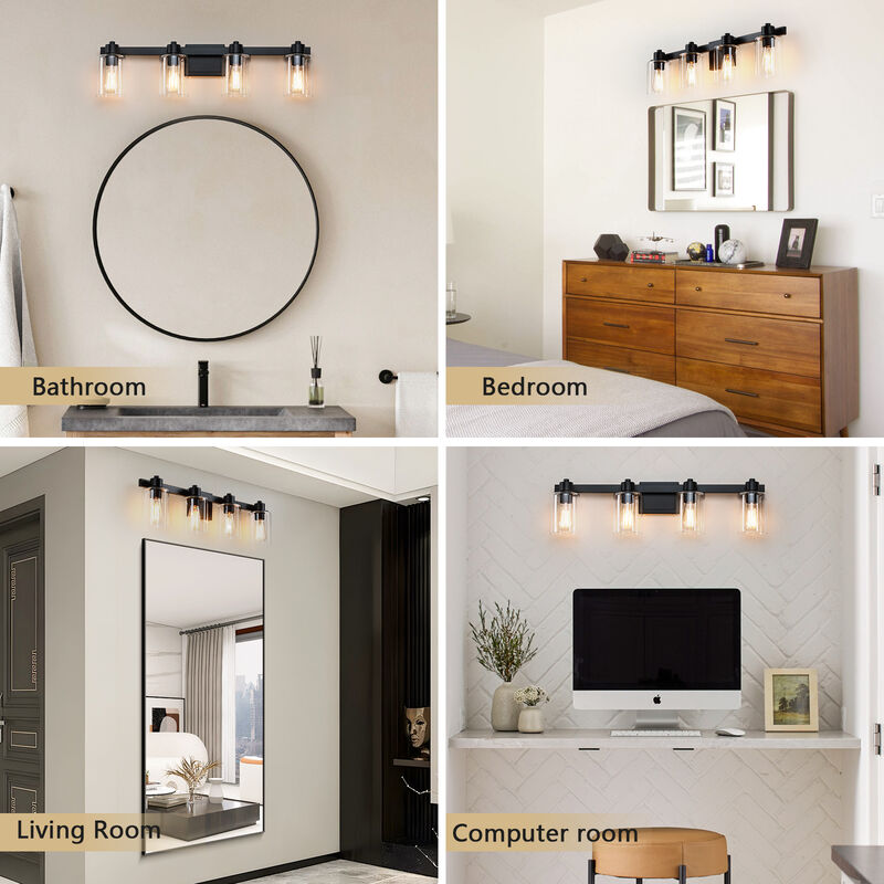 31.5" Modern 4-Light Dimmable Indoor Wall Sconce image number 9