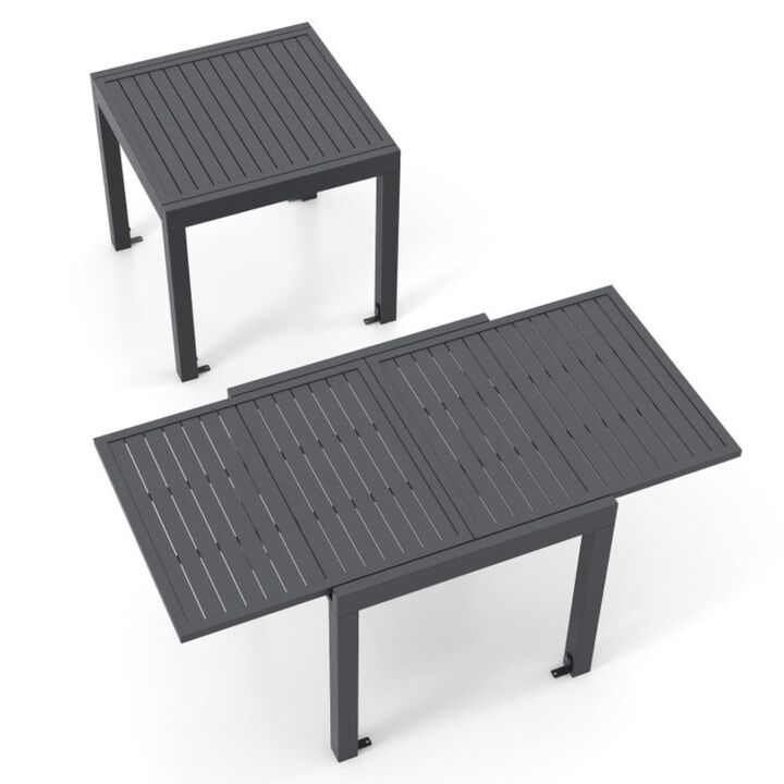 Hivvago Expandable Patio Dining Table for 4-6 People