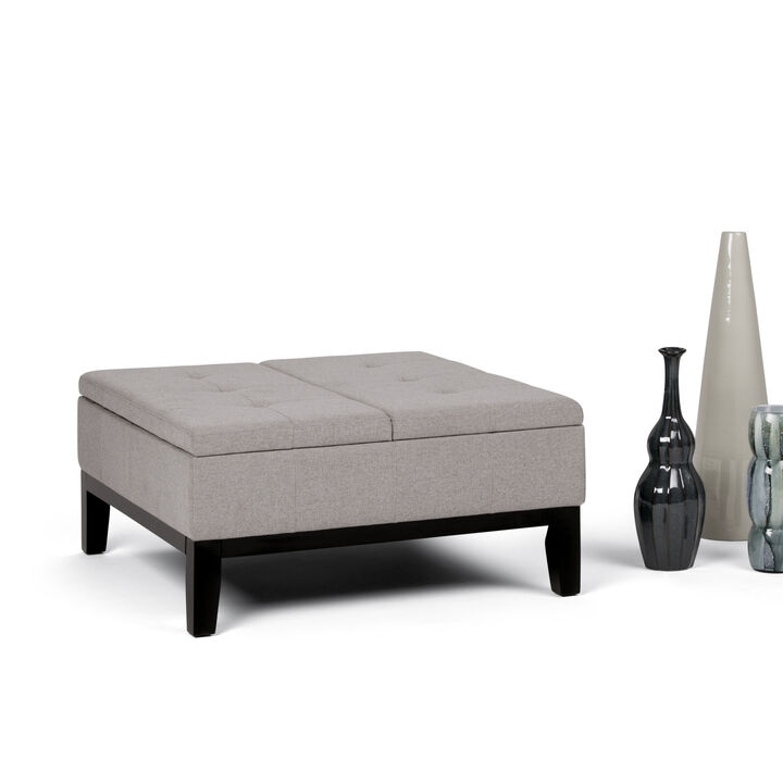 Simpli Home Dover Square Coffee Table Storage Ottoman
