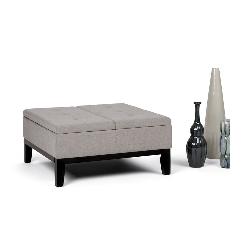 Simpli Home Dover Square Coffee Table Storage Ottoman image number 1