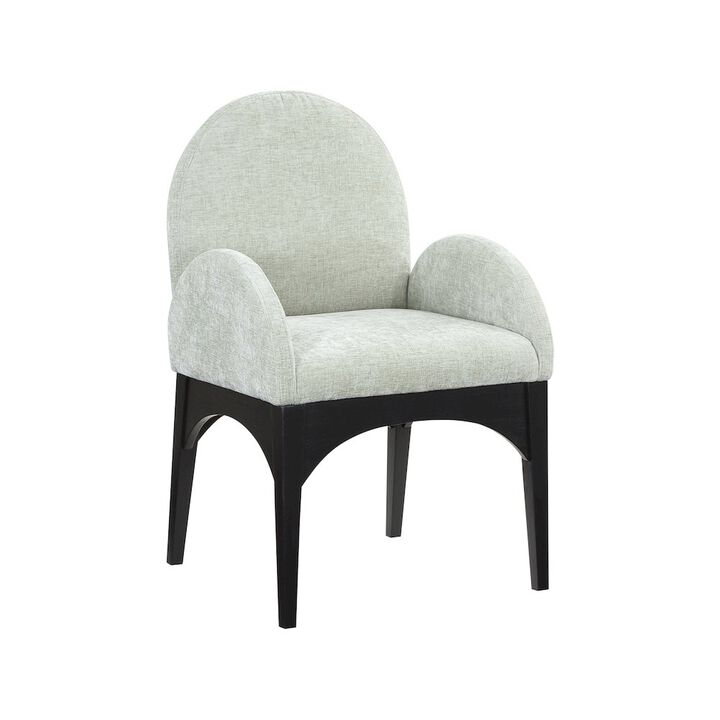 Meridian Furniture Waldorf Mint Chenille Fabric Dining Chair