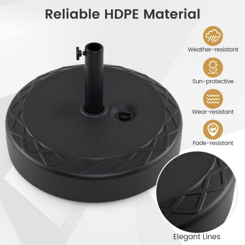 Fillable Umbrella Base 90 LBS Heavy Duty Sand Filled Round Market Umbrella Stand image number 6