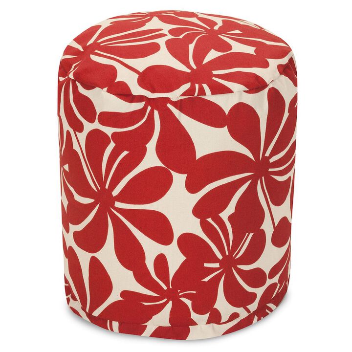 Majestic Home Goods Pouf Plantation Red
