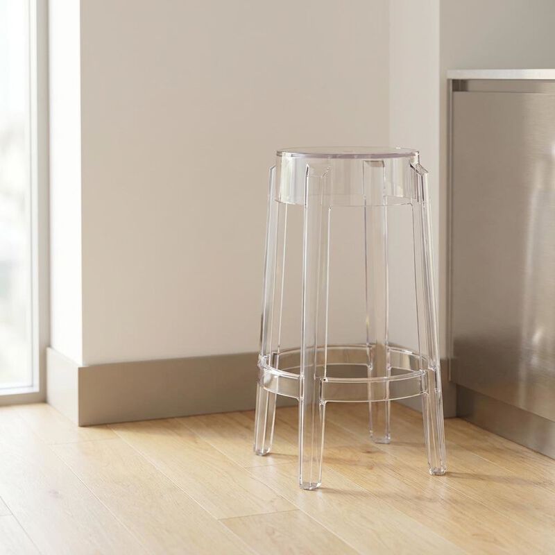 Acrylic Backless Counter Stool, Clear Color image number 4