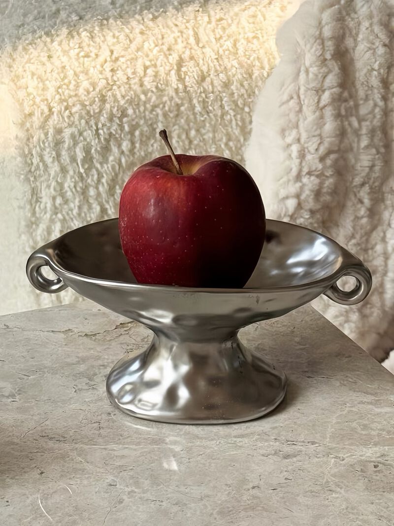 Retro Silver Footed Decorative Tray image number 9