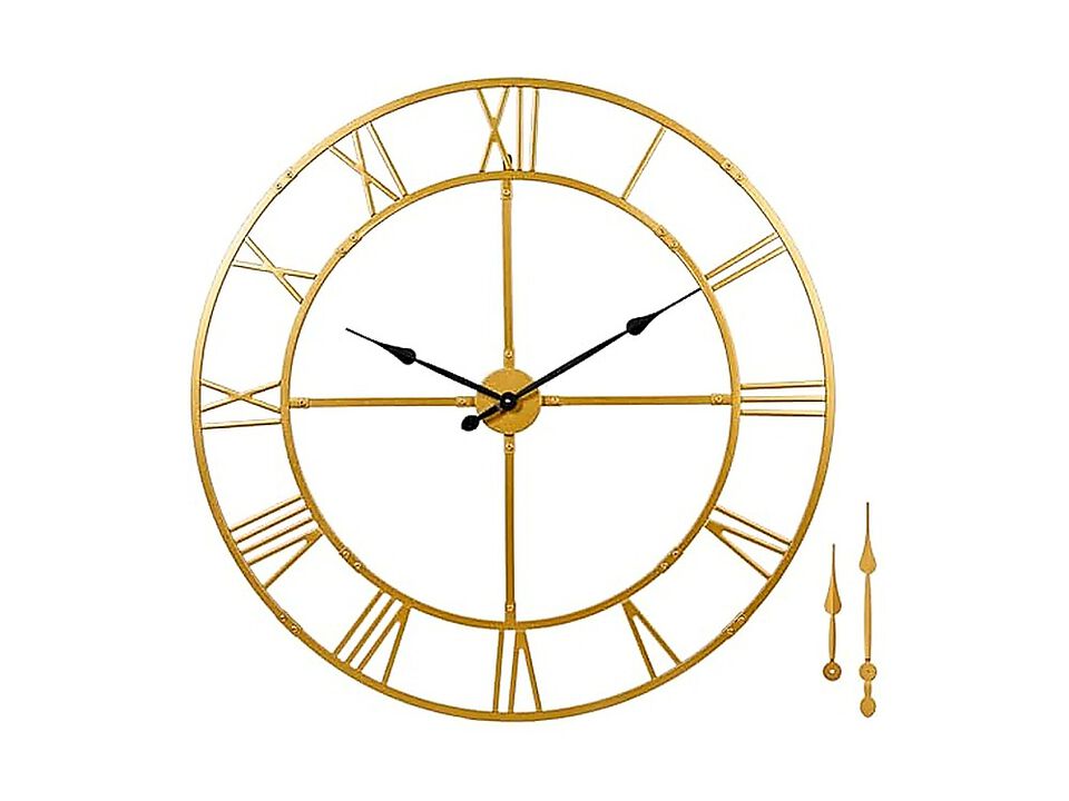 48 Inch Large Wall Clock Living Decor Easy Assembly KD Silent Non Ticking Modern
