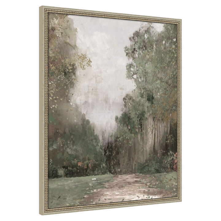 Misty Garden Pathway by PI Studio Framed Canvas Wall Art