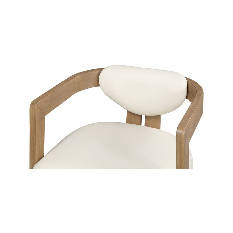 Meridian Furniture Carlyle Cream Vegan Leather Dining Chair