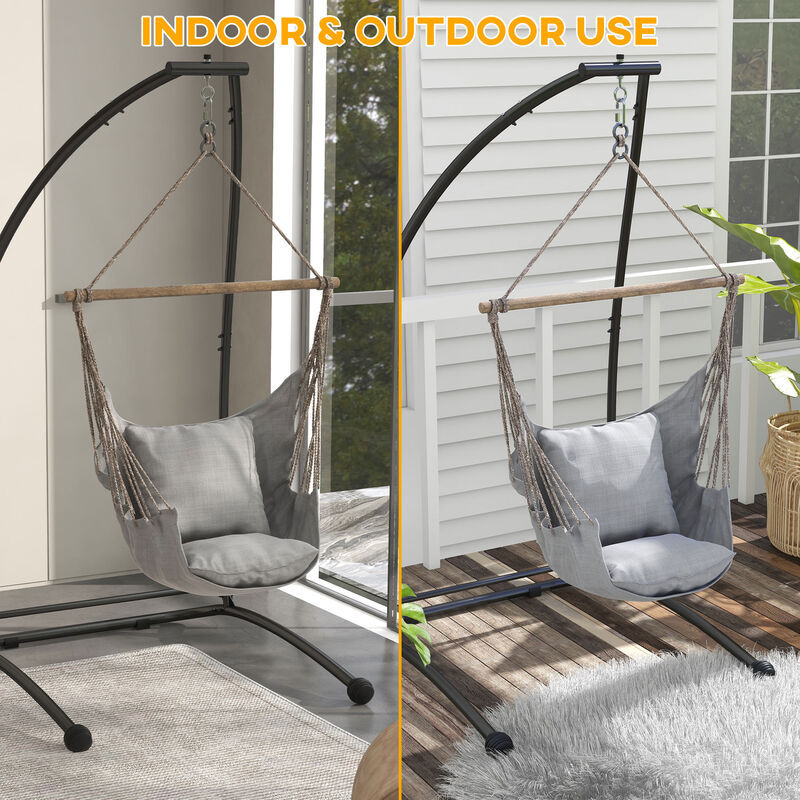 Hivvago C-Shape Metal Hammock Chair Stand image number 4