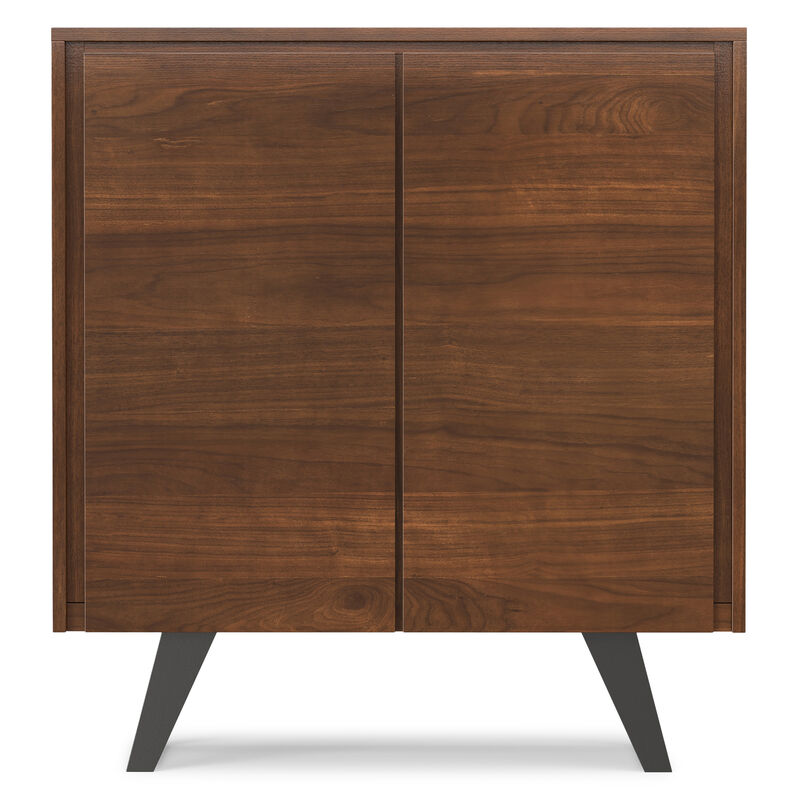 Lowry SOLID WOOD and Metal 39 inch Wide Modern Industrial Medium Storage Cabinet in Walnut Veneer image number 3