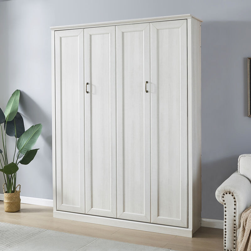 Merax Retro Style Murphy Bed  Wall Cabinet