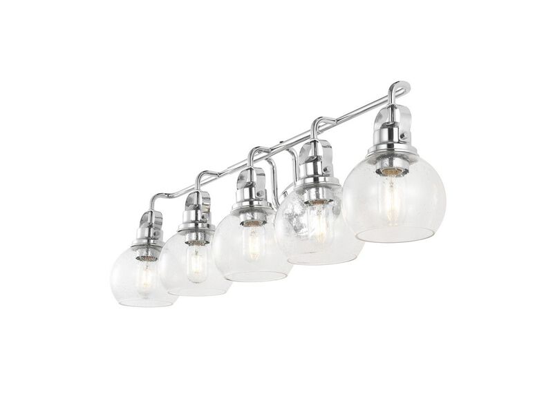 Shirley Metal/Seeded Glass Vanity Light