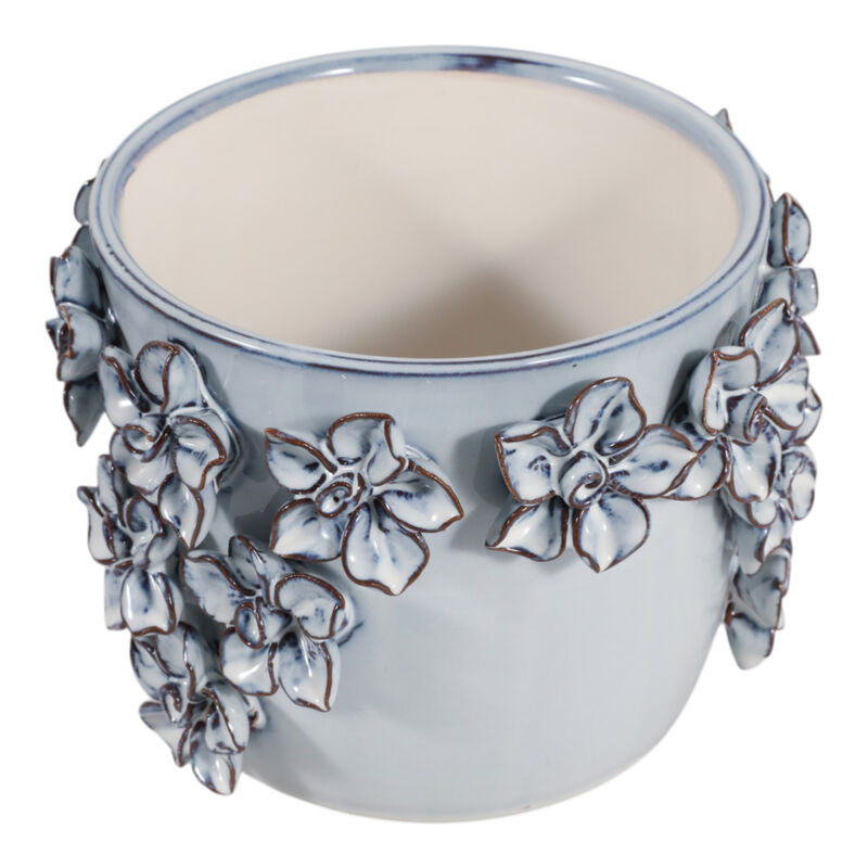 6" Floral Applique Planter image number 4