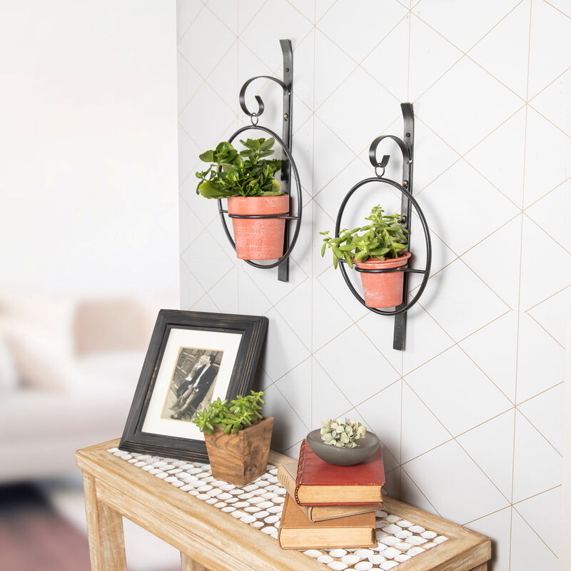 Tivoli 2-Piece Metal Hanging Planter Set