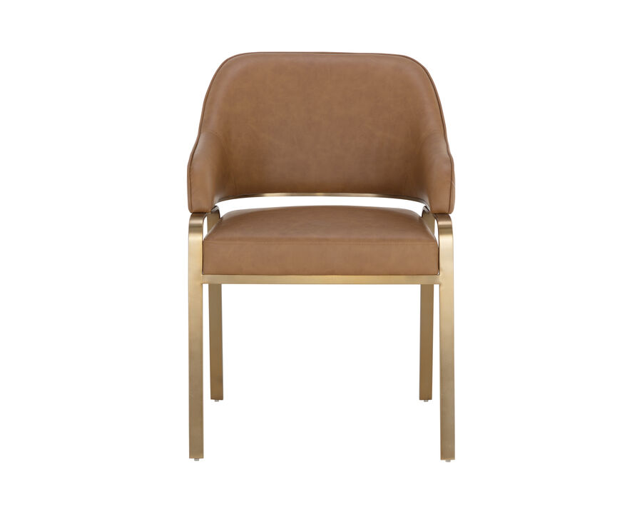 Thorne Milliken Cognac Dining Armchair