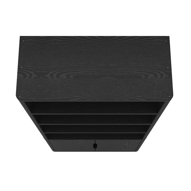 Rivington Black Bookcase Cabinet (Set of 2)