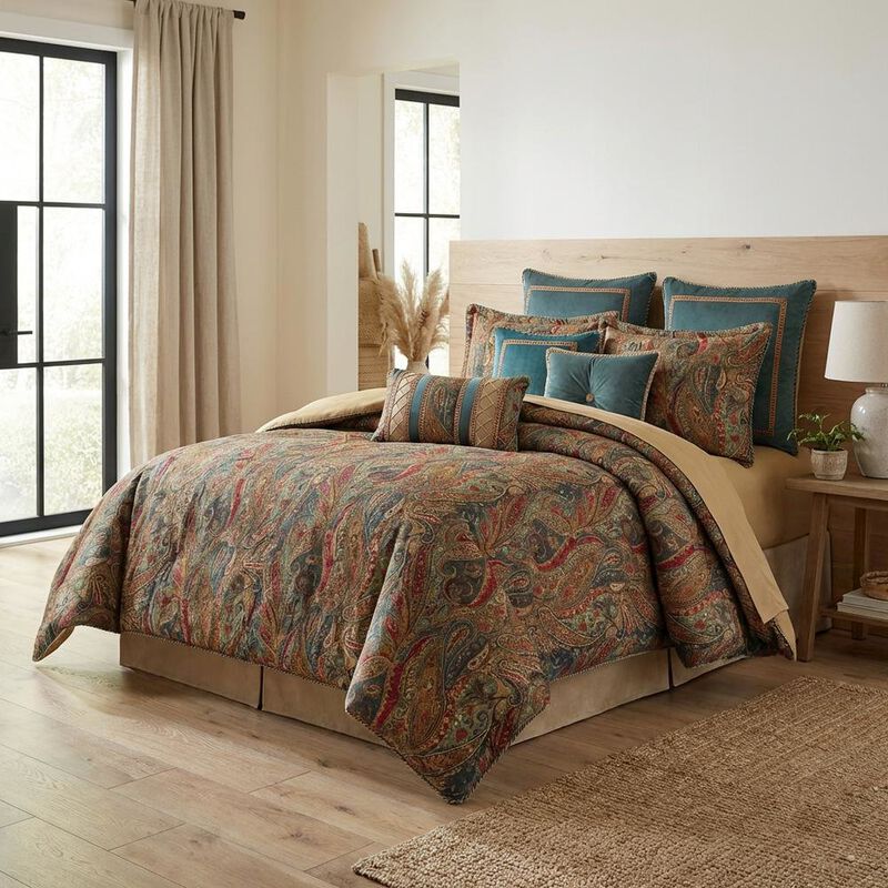 Michael Amini Seville 9-Piece Queen Comforter Set - Honey image number 1