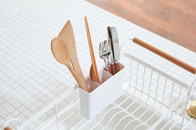 Over-the-Sink Dish Rack - Steel + Wood image number 2