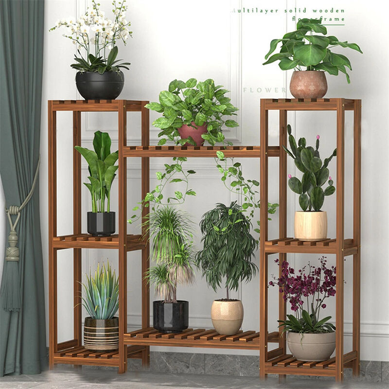 New Flexible Combination Tall Plant Stand Corner Flower Pot Display Holder Rack image number 2