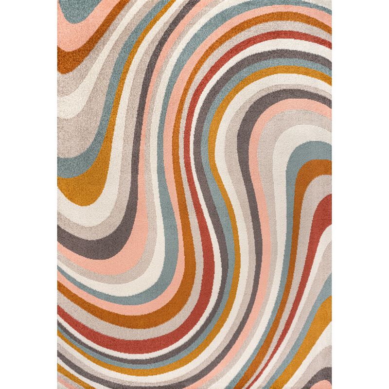 Flow Abstract Swirl Area Rug
