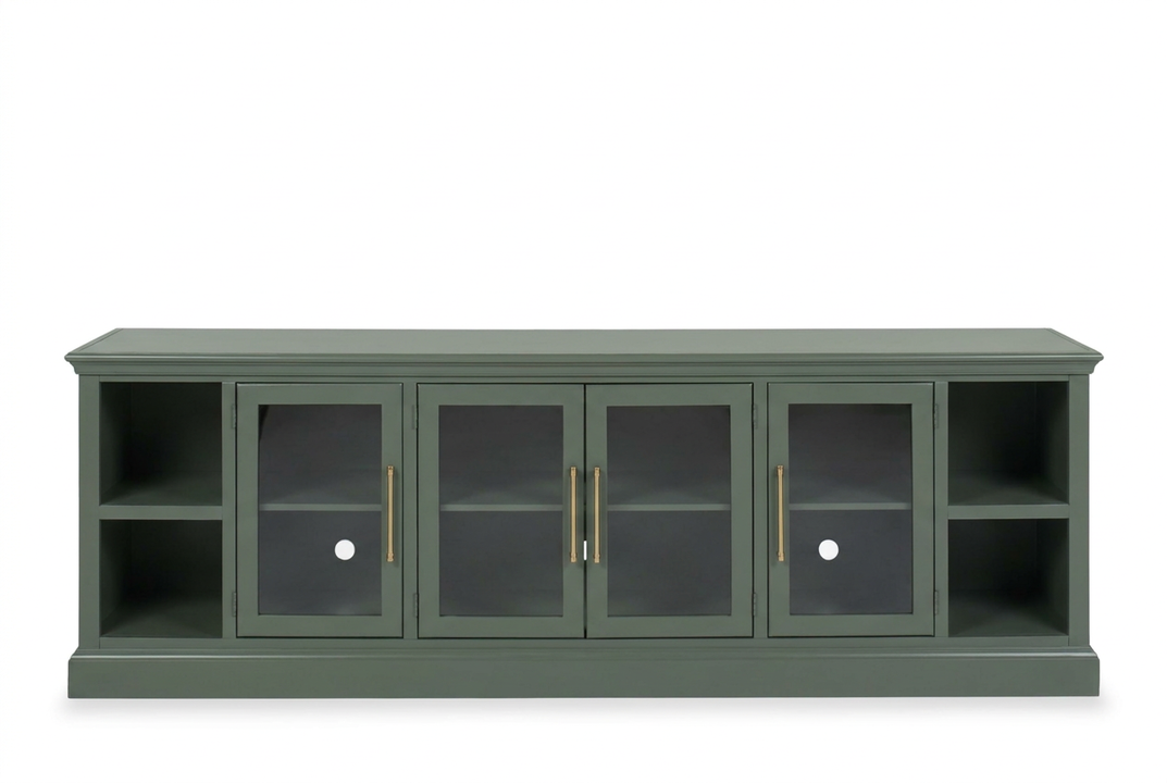 Byron 98" Console with 4 Doors in Green