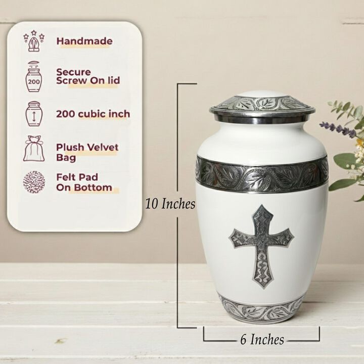 Memorial Urns accents cross