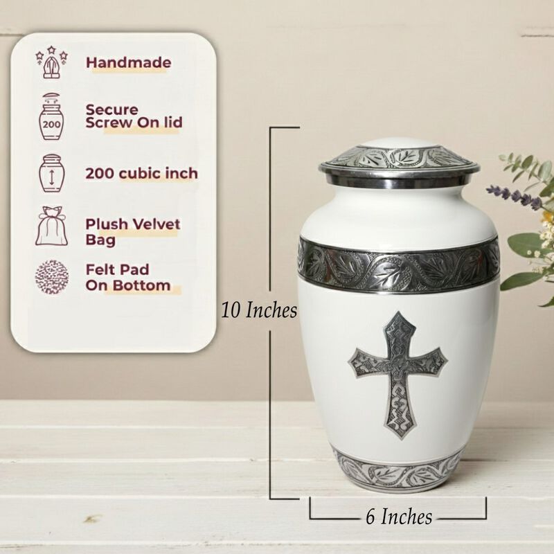 Memorial Urns accents cross image number 1
