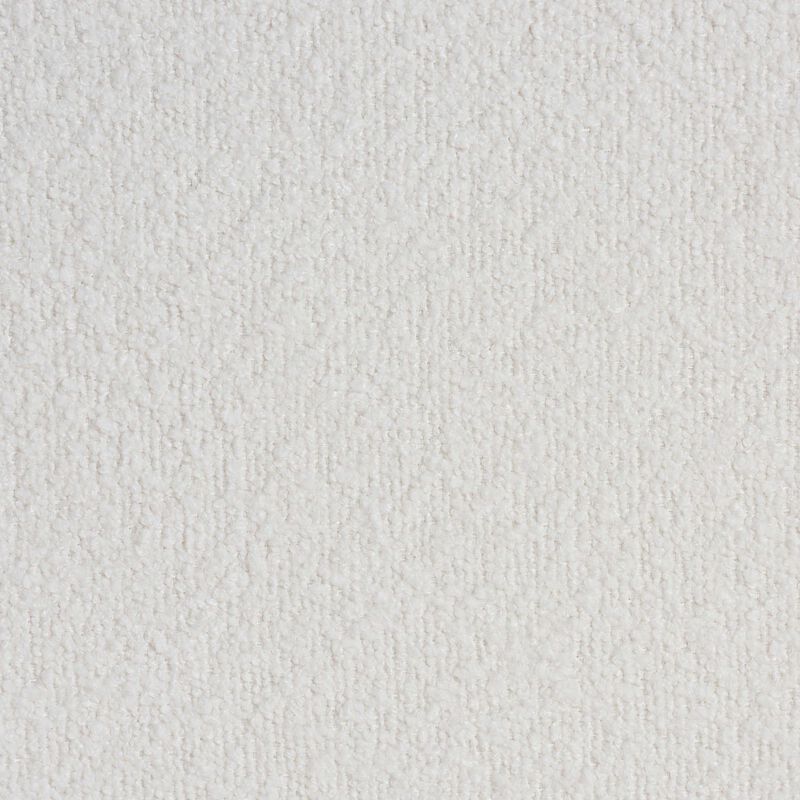 Baxton Studio Virden Boucle Upholstered Dining Chair Set of 2- Mid-Century Modern Armchair with Solid Wood Frame and Curved Open-Back Design, Walnut Brown and White