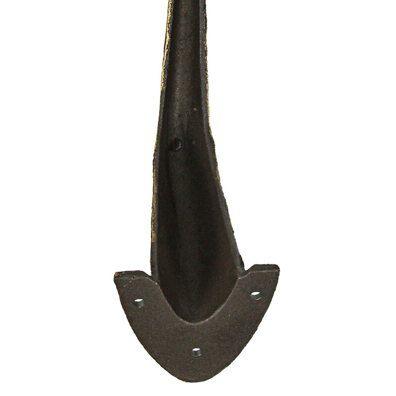 Bronze Finish Cast Iron Whale Tail Decorative Garden Hose Wall Hook Home Storage image number 7