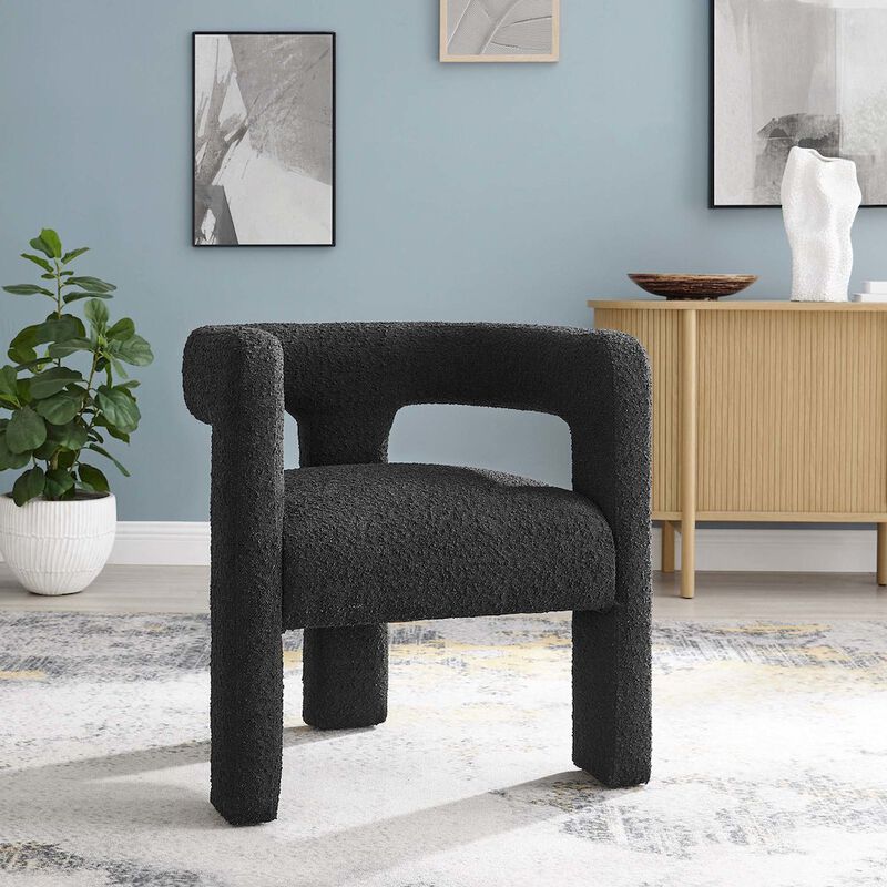 Kayla Boucle Upholstered Armchair image number 7