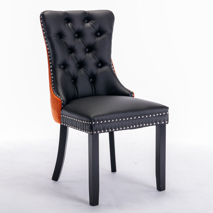 Streamdale Contemporary Tufted Upholstered Dining Chairs Set