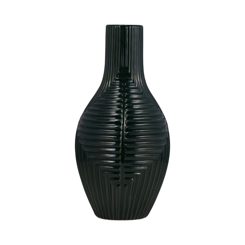 16" Tribal Vase, Forest Green image number 2