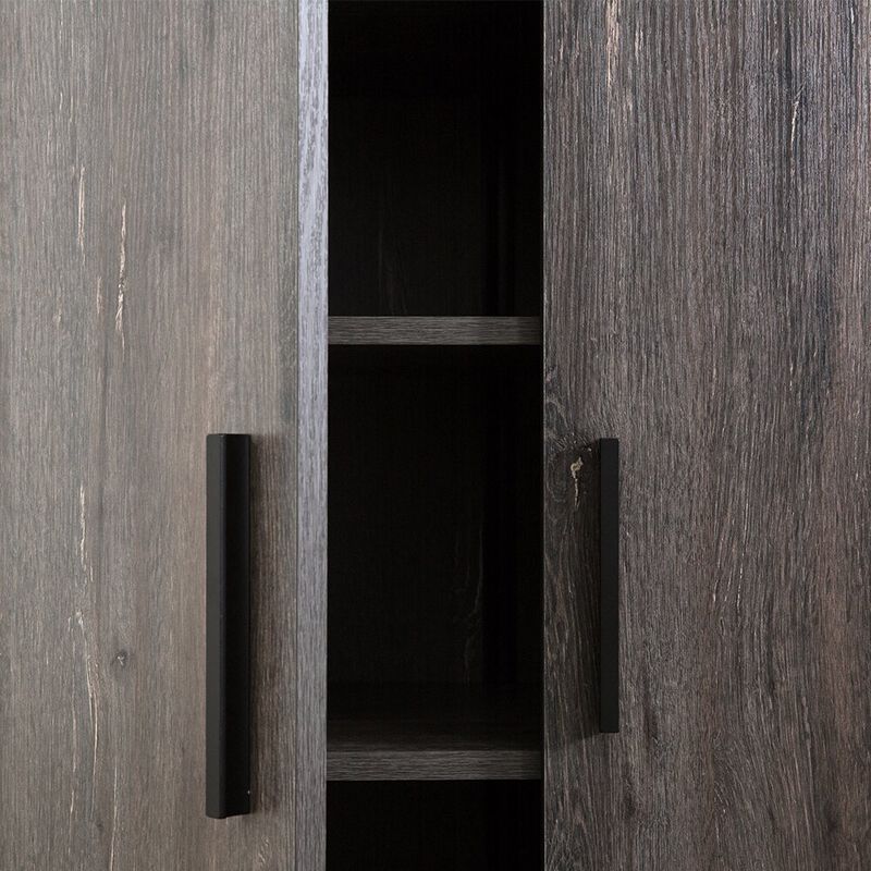 FC Design Klair Living Farmhouse Shoe Cabinet with Six Shelves