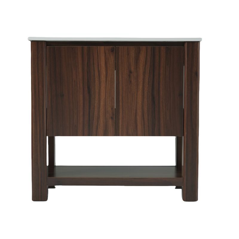 Merax Modern Bathroom Vanity with Rectangle Ceramic Sink