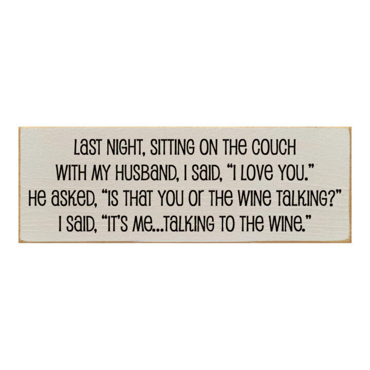 Humorous Wine Quote Wood Sign, Rustic Home Wall Decor for Kitchen Bar and Living Room