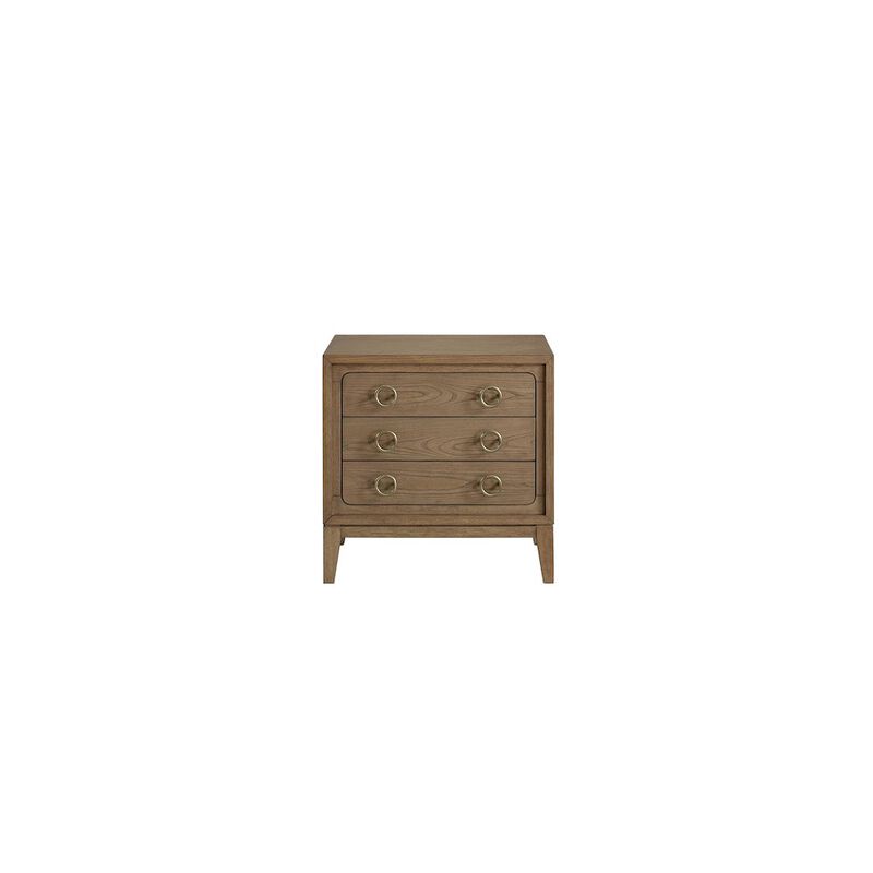Aurora 3 Drawer Nightstand W/ USB - Latte