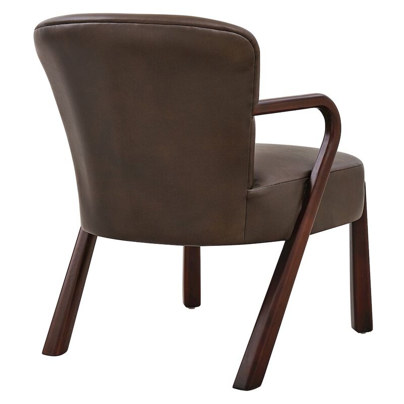 Arden Faux Leather Upholstered Accent Armchair image number 4